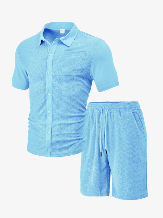 Herren Freizeit Outfits mit atmungsaktiver Textur und praktischen Taschen Heidi-Mode