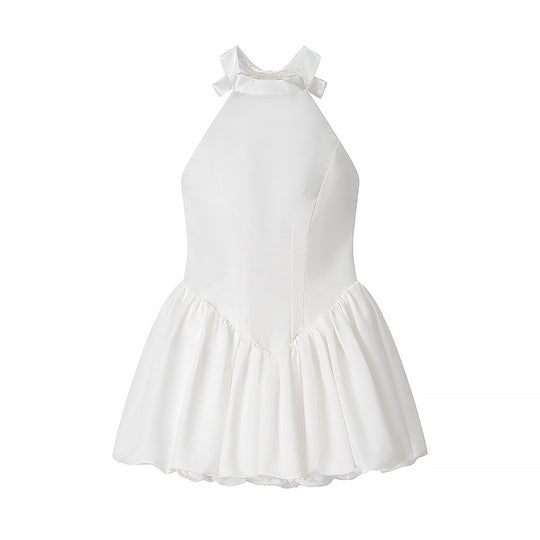 Damen Ballettkleid mit offenem Rücken und schwingendem Rock Heidi-Mode