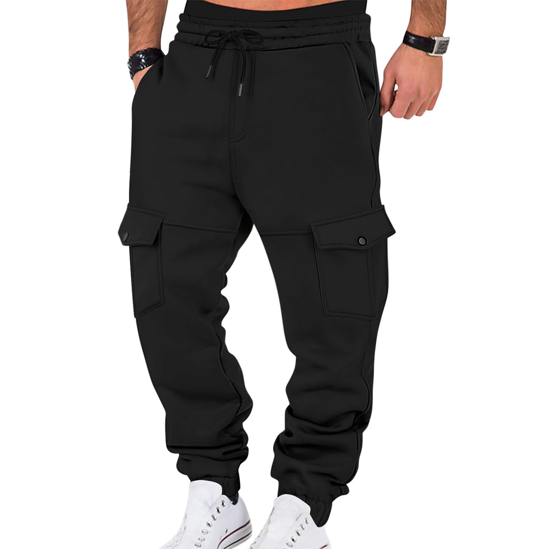 Herren Cargo-Jogginghose mit seitlichen Taschen und elastischem Bund Heidi-Mode