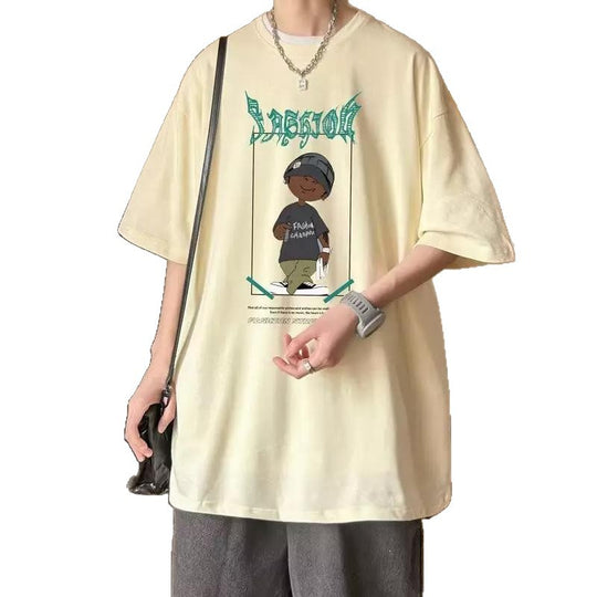 Damen oversized T-Shirt mit grafischem Print und lässigem Schnitt Heidi-Mode