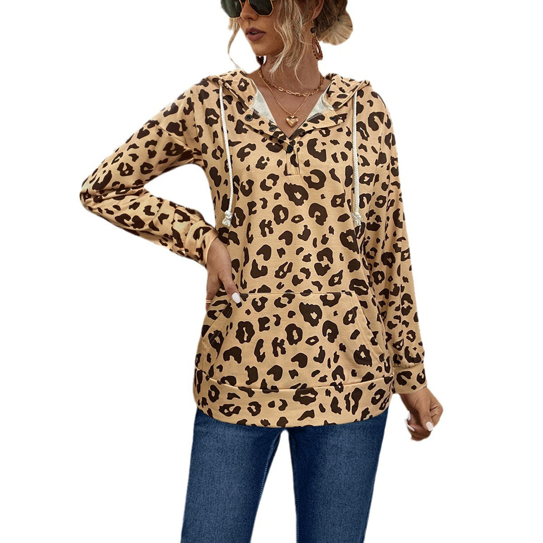 Damen Kapuzenpullover mit exklusivem Tiermuster und bequemer Passform Heidi-Mode