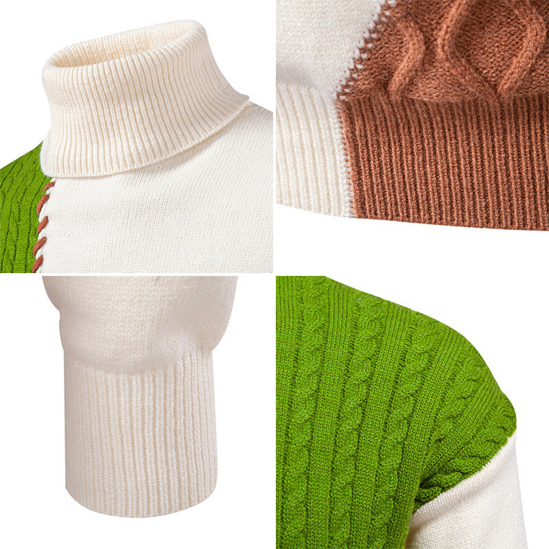 Herren Rollkragenpullover mit einzigartigem Strickdesign Heidi-Mode