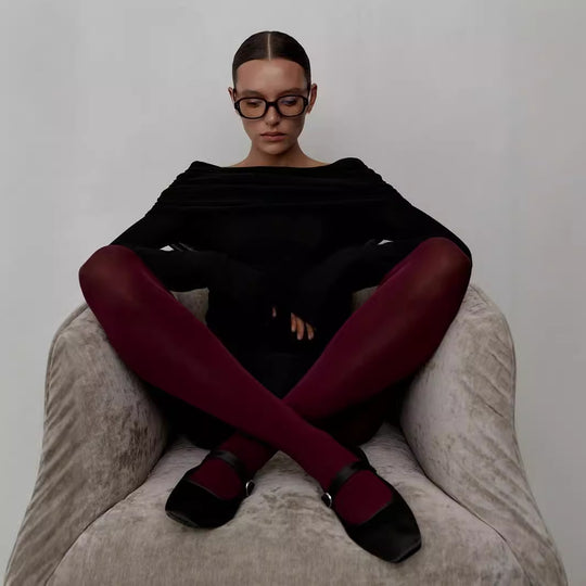 Damen Elegantes Off-Shoulder Oberteil mit geschmeidiger Textur und ausgestellten Ärmeln Heidi-Mode