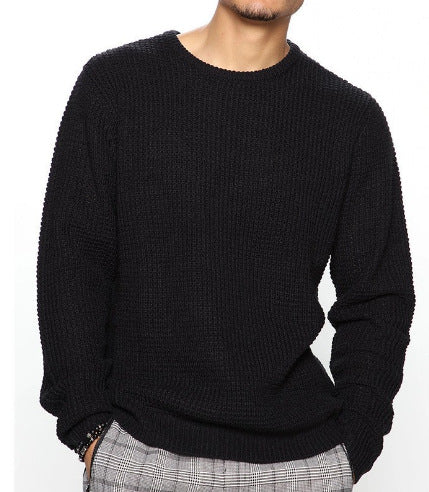 Herren Strukturierter Pullover mit Rundhalsausschnitt Heidi-Mode