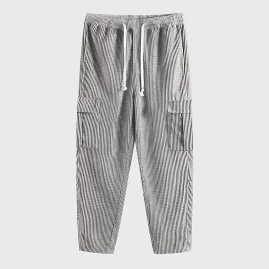 Damen lässige Freizeithose mit praktischen Cargo-Taschen und elastischem Bund Heidi-Mode