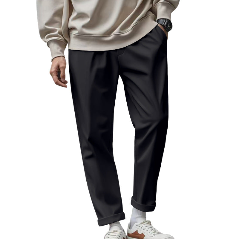 Herren elegante Freizeithose mit lockerem Schnitt und atmungsaktiver Struktur Heidi-Mode