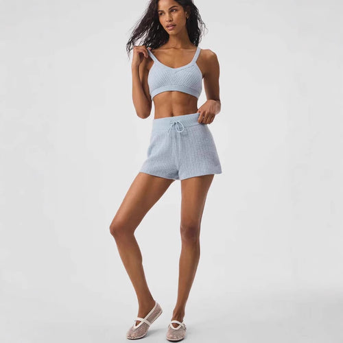 Damen lässiges Freizeit-Set aus Strukturstrick Heidi-Mode