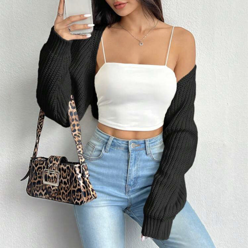 Damen Strickjacke mit lockerem Schnitt und strukturiertem Design Heidi-Mode