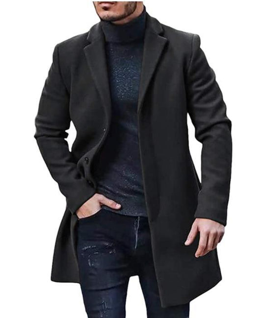 Herren gefütterter eleganter Trenchcoat Heidi-Mode