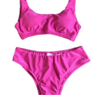 Damen Bikini-Set mit tiefem Hosenbund und breiten Trägern Heidi-Mode
