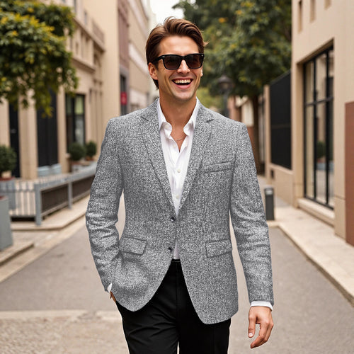 Herren eleganter Blazer aus Wolle Heidi-Mode