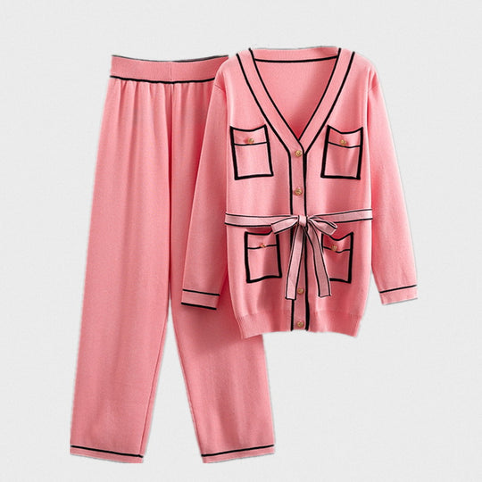 Damen gemütliches Strickanzug-Set Heidi-Mode