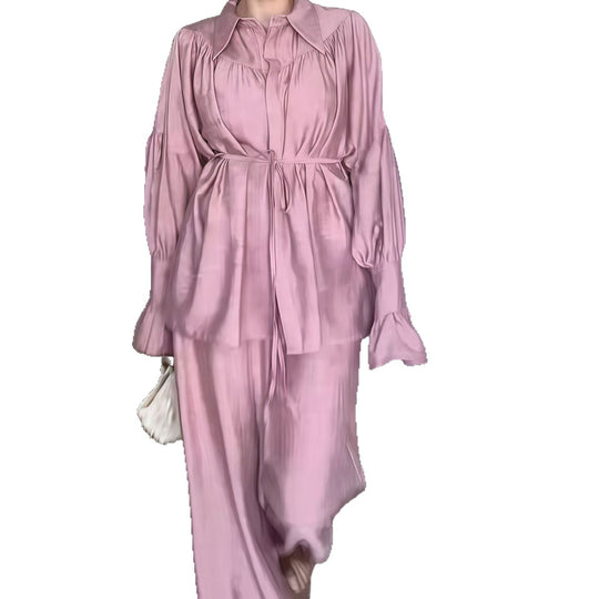 Damen Schicke Bluse und weite Hose im eleganten Look Heidi-Mode