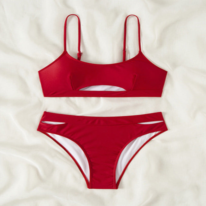 Damen Bikini-Set mit modischem Cut-Out-Design und high-waisted Unterteil Heidi-Mode