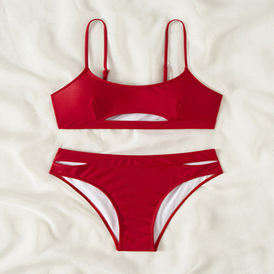 Damen Bikini-Set mit modischem Cut-Out-Design und high-waisted Unterteil Heidi-Mode