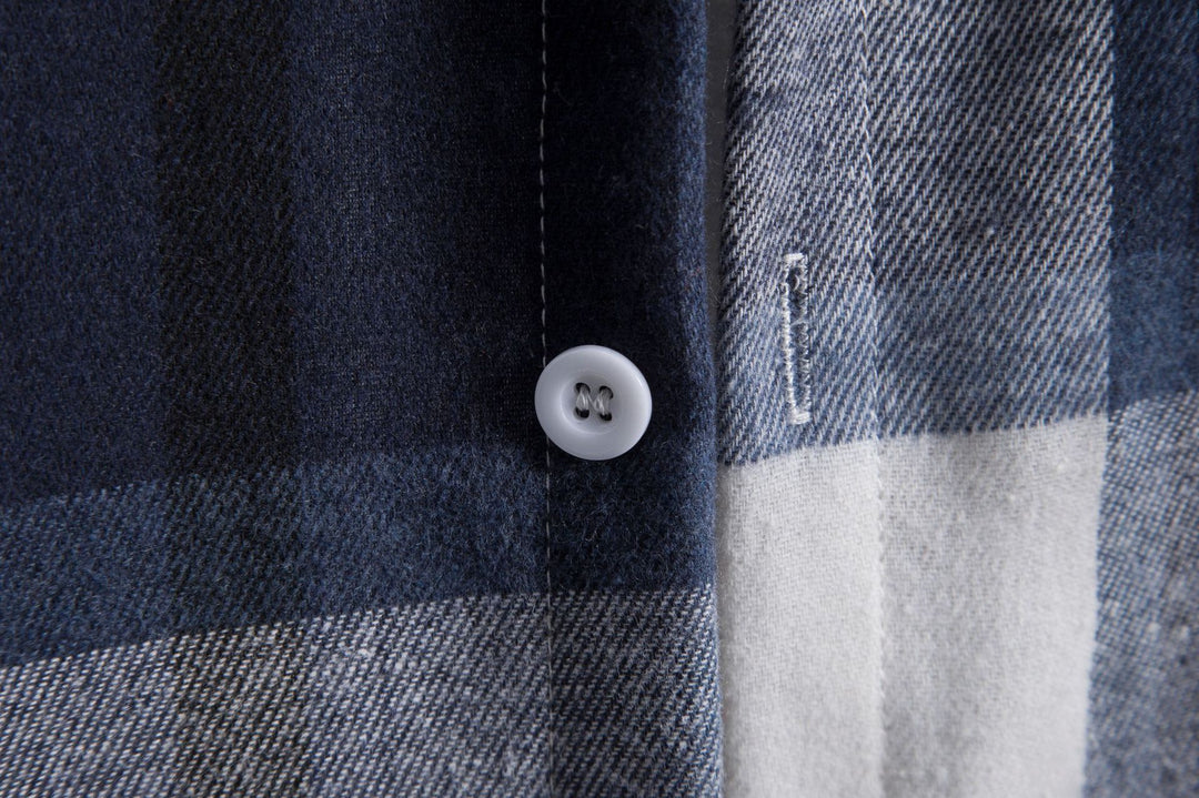 Herren Karo-Hemd mit Kapuze und praktischem Schnitt Heidi-Mode