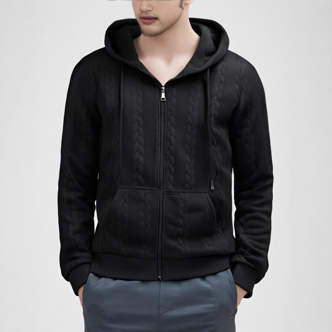 Herren Strickjacke mit Kapuze Heidi-Mode