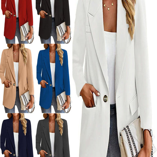 Damen Blazer mit modischen Taschen und elegantem Schnitt Heidi-Mode