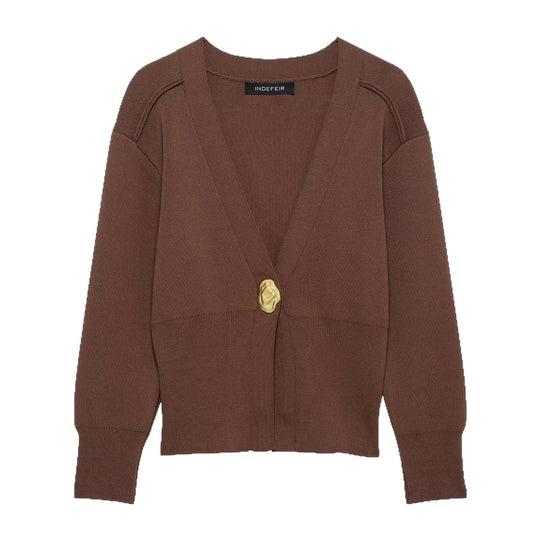 Damen lässige Strickjacke mit dekorativen Knopfdetails und elegantem Schnitt Heidi-Mode