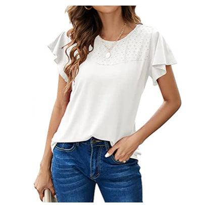 Damen modisches Blusenshirt mit Rüschendetails Heidi-Mode