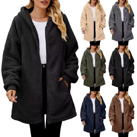 Damen kuschelige Fleecejacke Heidi-Mode