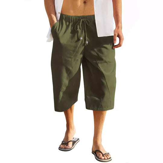 Herren lässige Freizeithosen mit elastischem Bund und seitlichen Eingrifftaschen Heidi-Mode