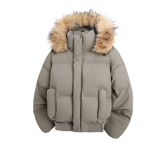 Damen modische Steppjacke mit kuscheligem Kunstfellbesatz und praktischen Taschen Heidi-Mode