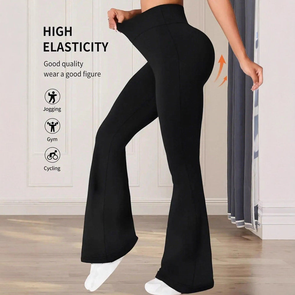 Damen elegante Bootcut-Hose mit hohem Bund und atmungsaktiver Funktion Heidi-Mode