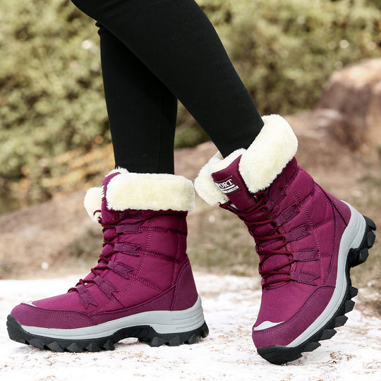 Damen Gefütterte Winterboots mit rutschfester Sohle und isolierendem Futter Heidi-Mode