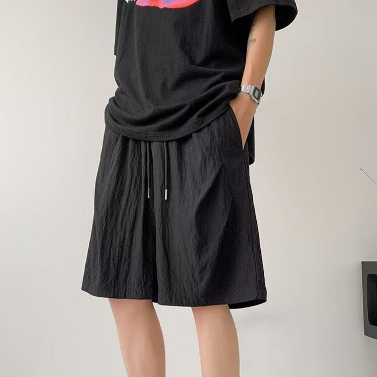 Herren lockere Sommer Shorts mit elastischem Bund und praktischen Taschen Heidi-Mode