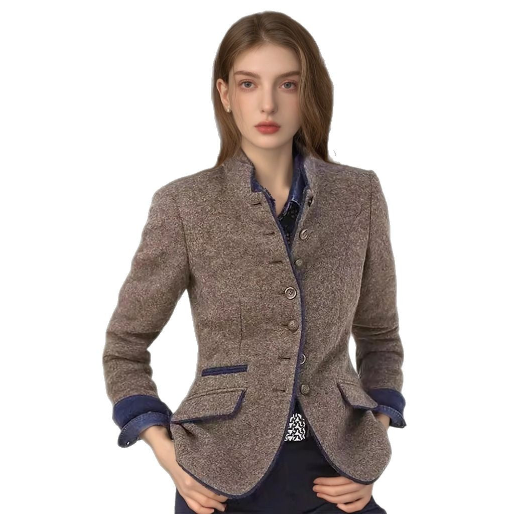 Damen elegante Blazerjacke mit Knopfleiste und praktischen Taschen Heidi-Mode