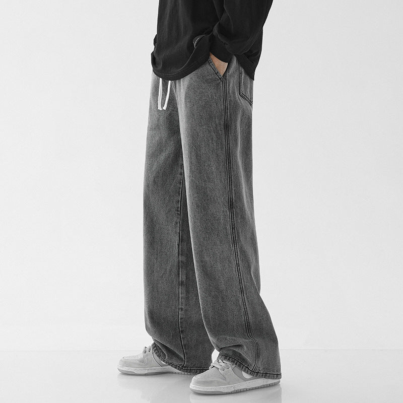 Herren weite Denim-Hose im modernen Vintage-Stil Heidi-Mode