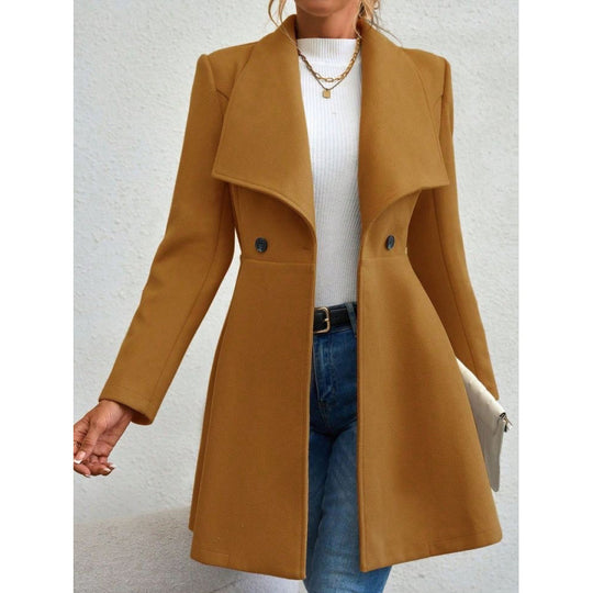 Damen schicke Übergangsjacke mit weitem Kragen Heidi-Mode