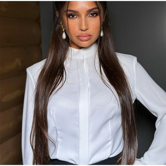Damen elegante und fließende Bluse Heidi-Mode