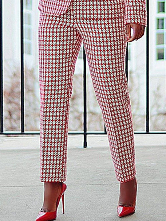 Heidi-Mode | Kariertes Lässiges Blazer Anzug
