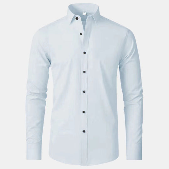 Herren Langarmhemd mit elegantem Schnitt und stilvollen Knopfdetails Heidi-Mode