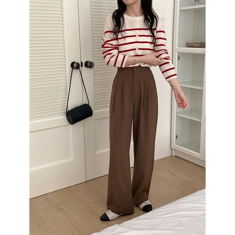 Femme Taillierte Hochtaillierte Weite Hose Heidi-Mode