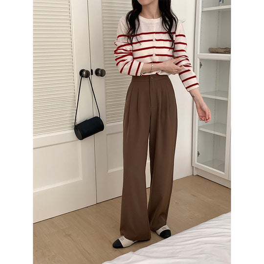 Femme Taillierte Hochtaillierte Weite Hose Heidi-Mode
