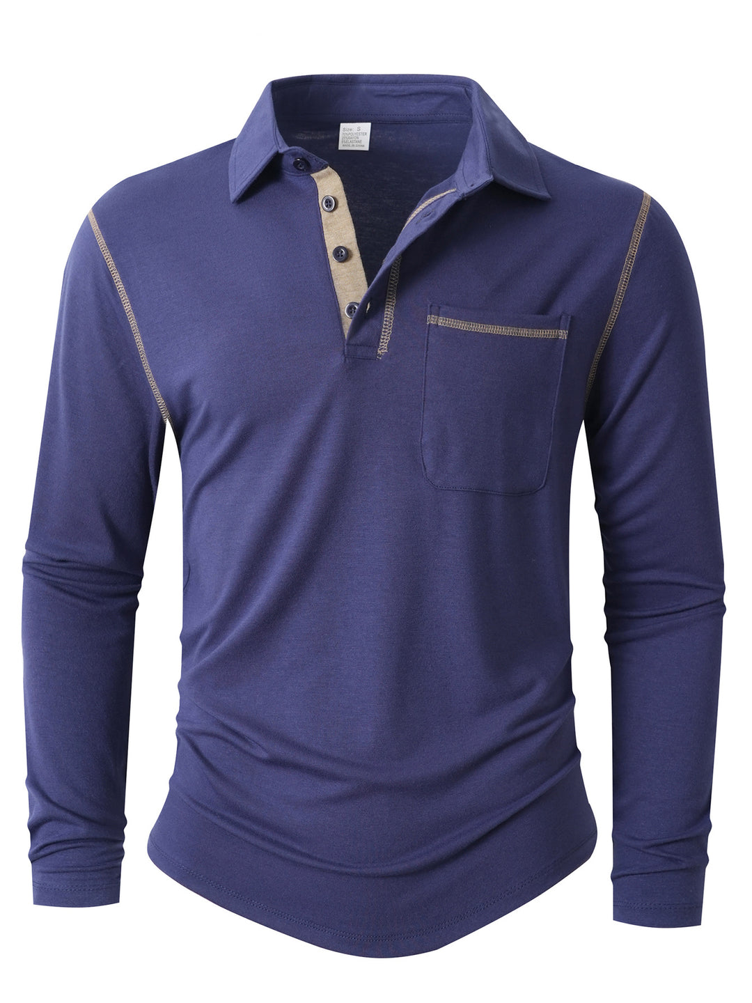 Herren Langarm Poloshirt Heidi-Mode