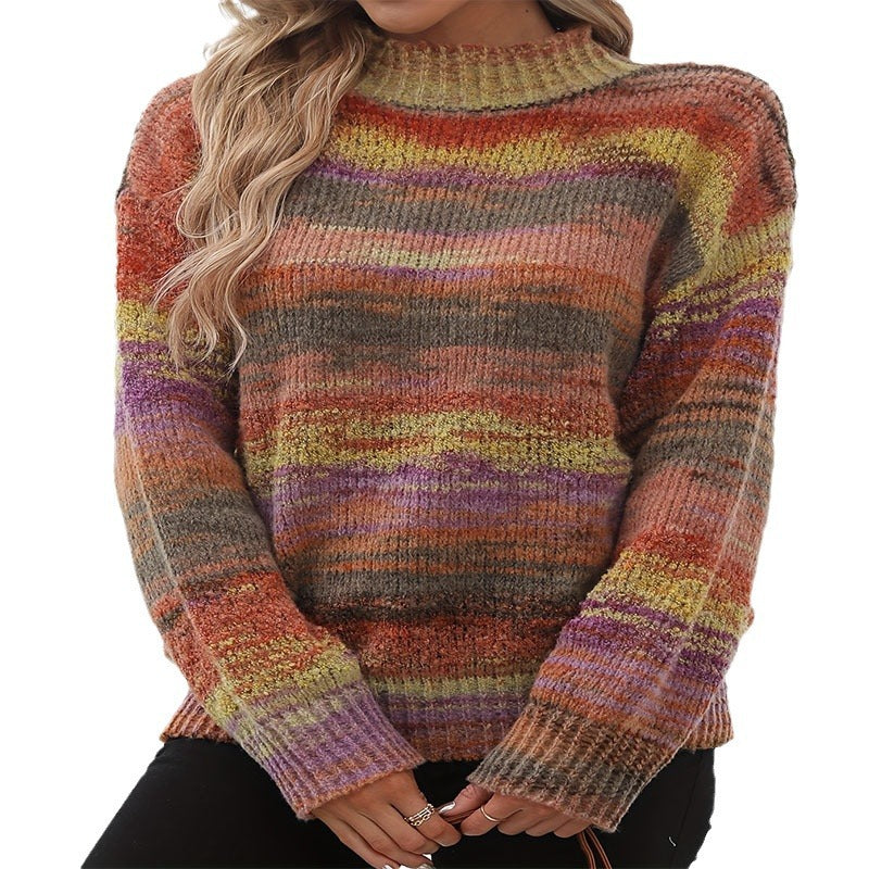 Damen kuscheliger Pullover mit modischem Farbverlauf Heidi-Mode
