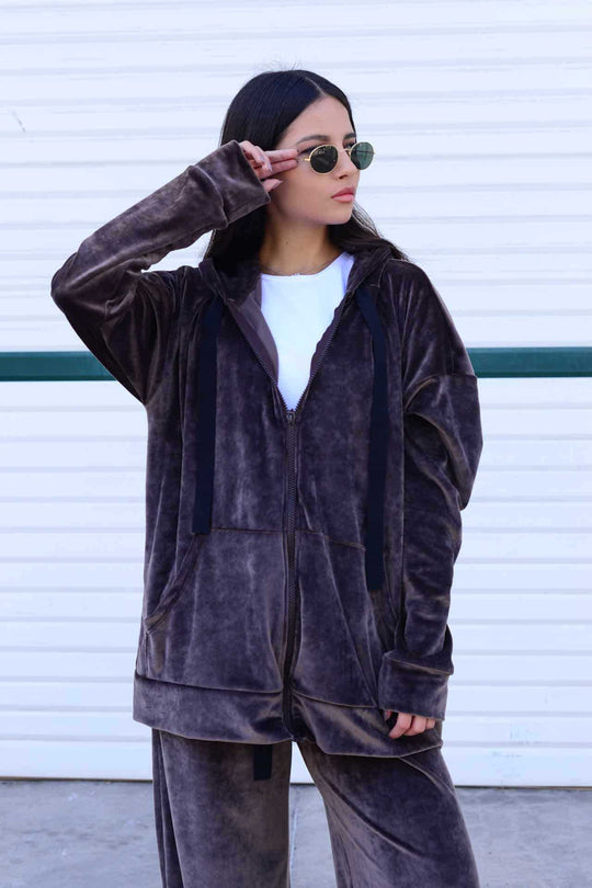 Damen bequeme und stilvolle Kapuzenjacke Heidi-Mode