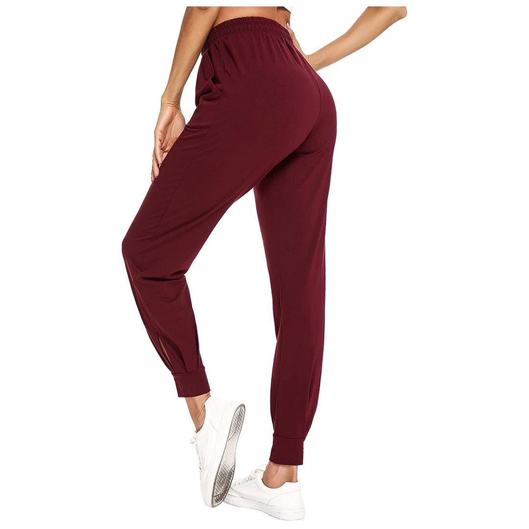 Damen Bequeme Sporthose mit elastischem Bund und seitlichen Taschen Heidi-Mode