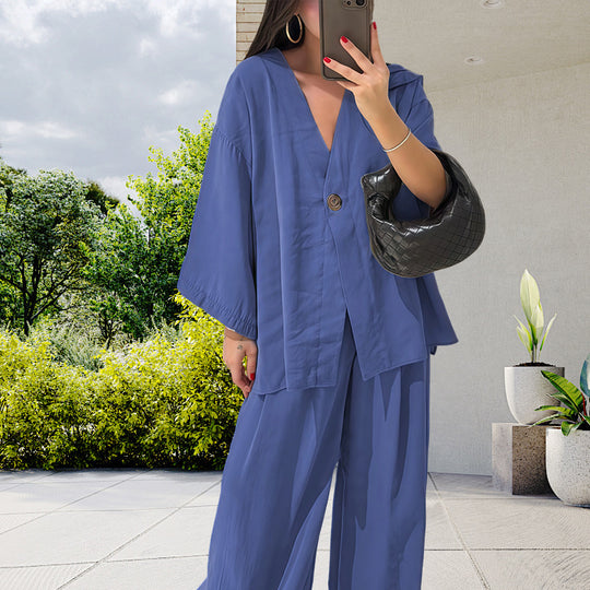 Damen Elegante Kimono-Jacke mit weiten Ärmeln und lockerer Passform Heidi-Mode