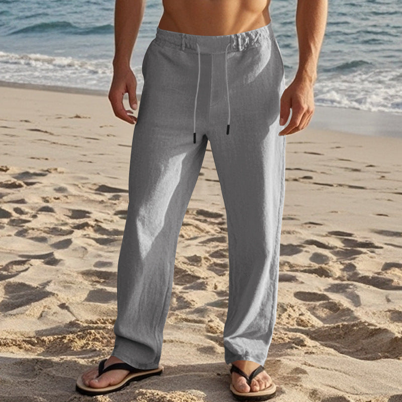 Herren Bequeme Strandhose mit elastischem Bund und praktischen Seitentaschen Heidi-Mode