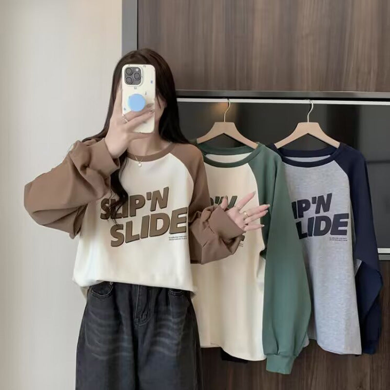 Damen Casual Graphic Raglan Sweatshirt Heidi-Mode