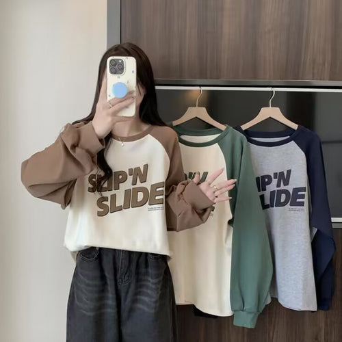 Damen Casual Graphic Raglan Sweatshirt Heidi-Mode
