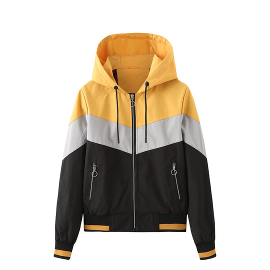 Damen sportliche Windbreaker-Jacke mit praktischen Reißverschlusstaschen Heidi-Mode
