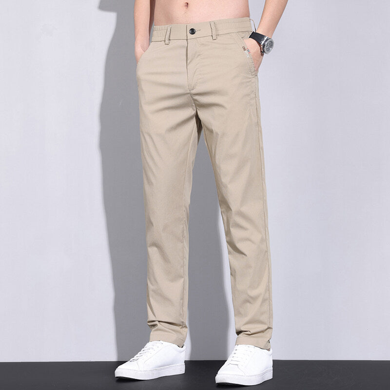 Herren modische Chino-Hose mit elastischem Bund und praktischen Seitentaschen Heidi-Mode
