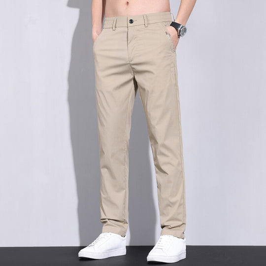 Herren modische Chino-Hose mit elastischem Bund und praktischen Seitentaschen Heidi-Mode