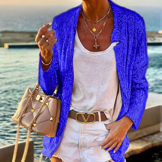 Damen Glitzernde Abendjacke mit elegantem Schnitt und luxuriösen Details Heidi-Mode